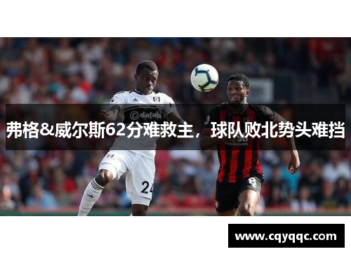 弗格&威尔斯62分难救主，球队败北势头难挡